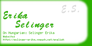 erika selinger business card